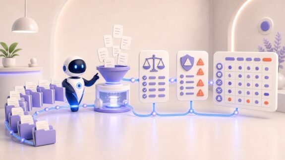 Illustration 3D Levolia d’un agent IA pour « IA et analyse des réponses aux appels d'offres : évaluer 10 prestataires en 2 heures »