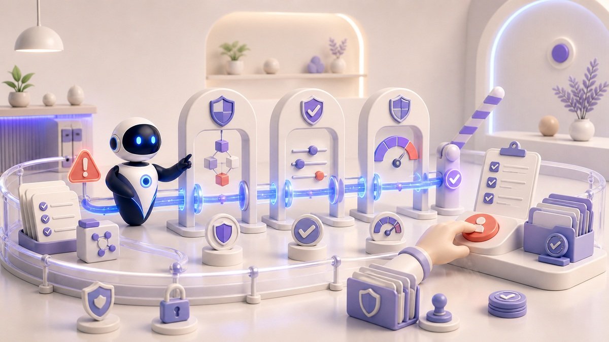 Illustration 3D Levolia d’un agent IA pour « L'IA est-elle fiable pour les PME ? Risques, limites et ce qu'on peut lui confier »