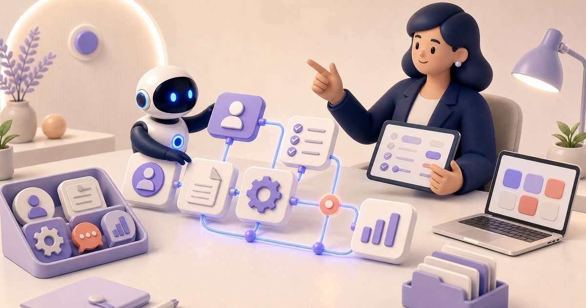 Une formatrice et le robot Levolia travaillent sur des usages IA en entreprise